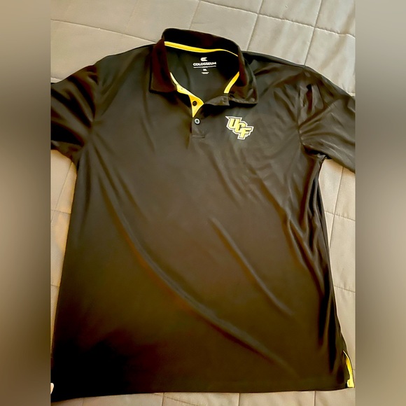 UCF Knights Polo Men XL BLACK Embroidered Logo NCAA  Colosseum - Picture 1 of 6